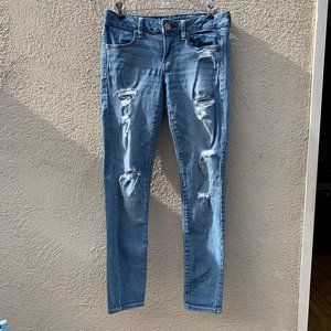 American Eagle Outfitters Stretch Next Level Jegging Jean Leggings Blue Women 6